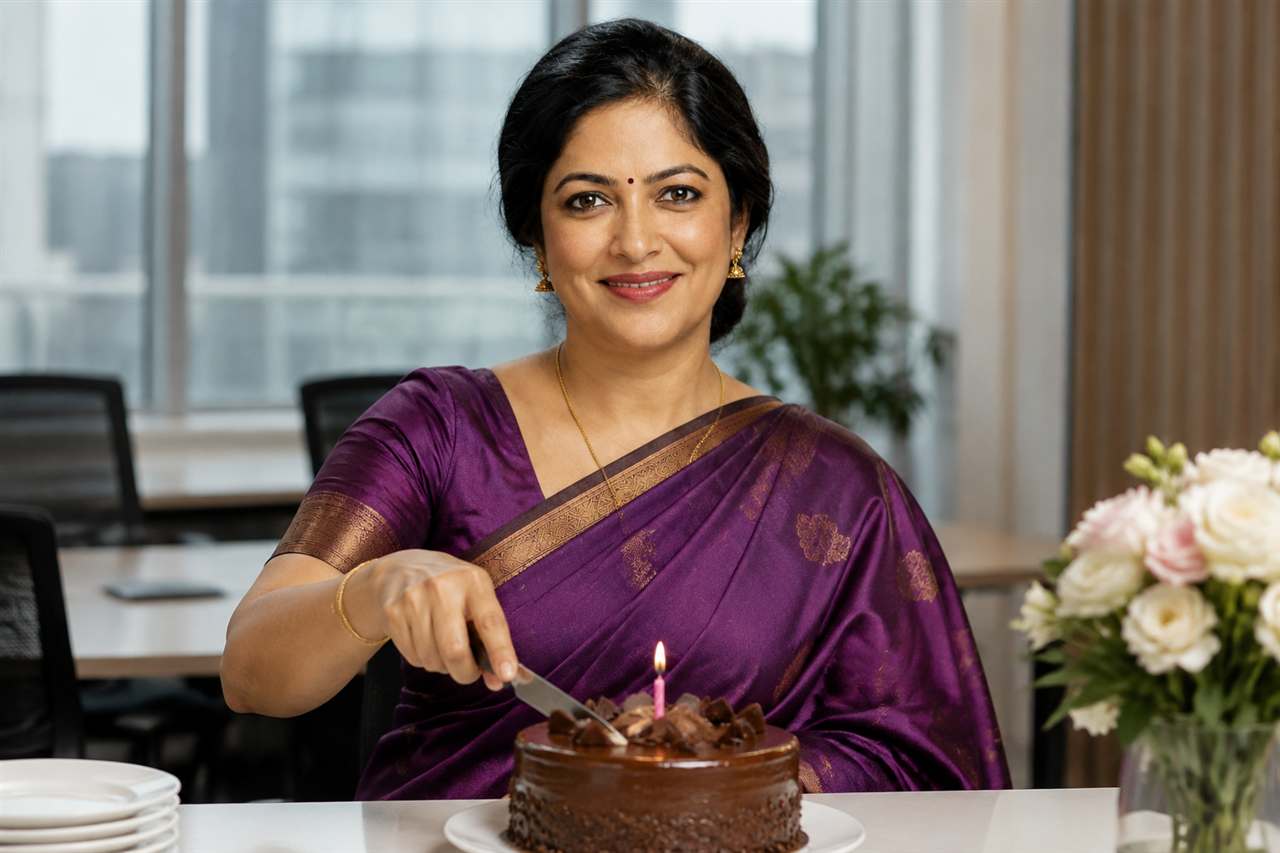 Dr Kavya cutting her birthday cake